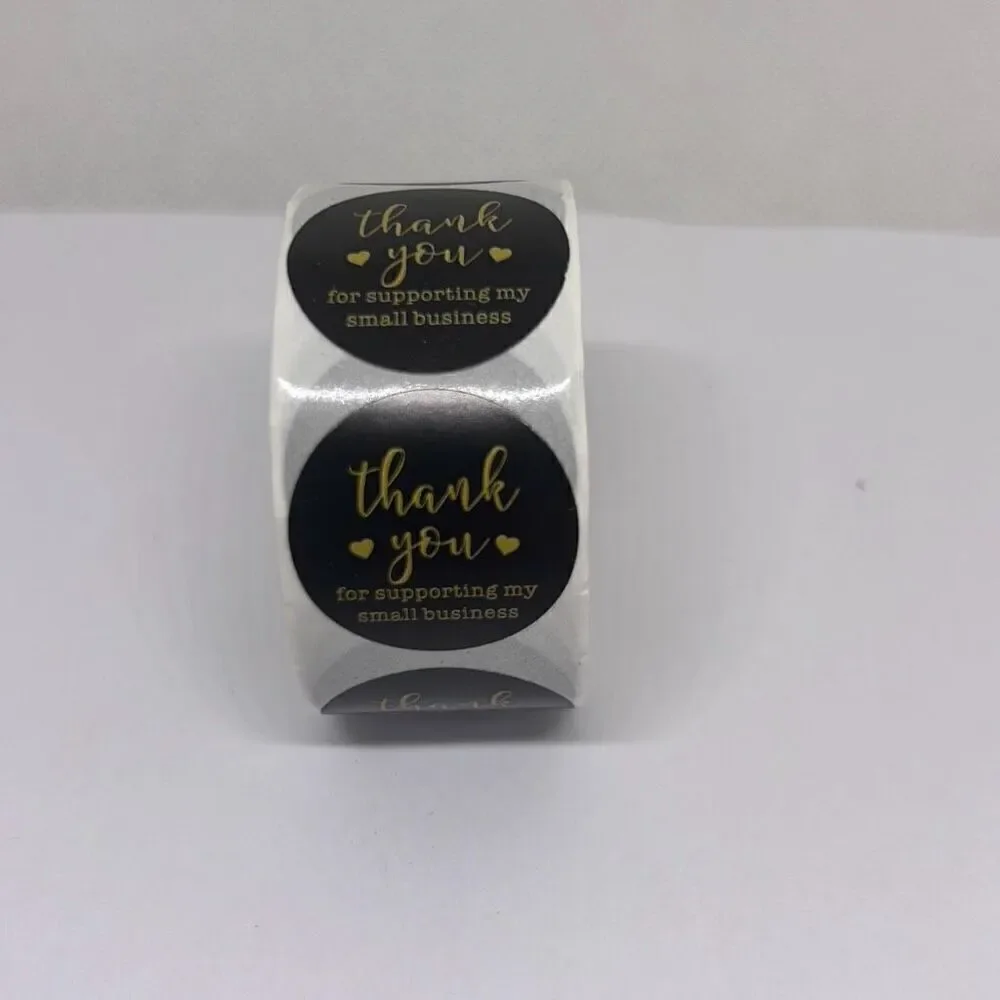 500 Pieces/roll 1inch Thank You For Ordering Sticker Gift Label Stickers